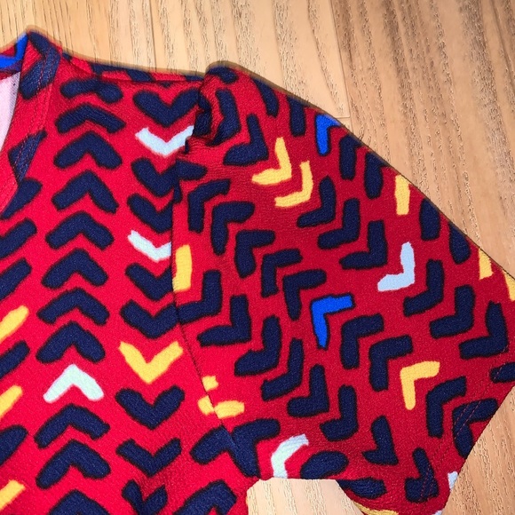 WOMEN'S LULAROE RED NAVY BLUE Dress / Size S - Picture 3 of 5